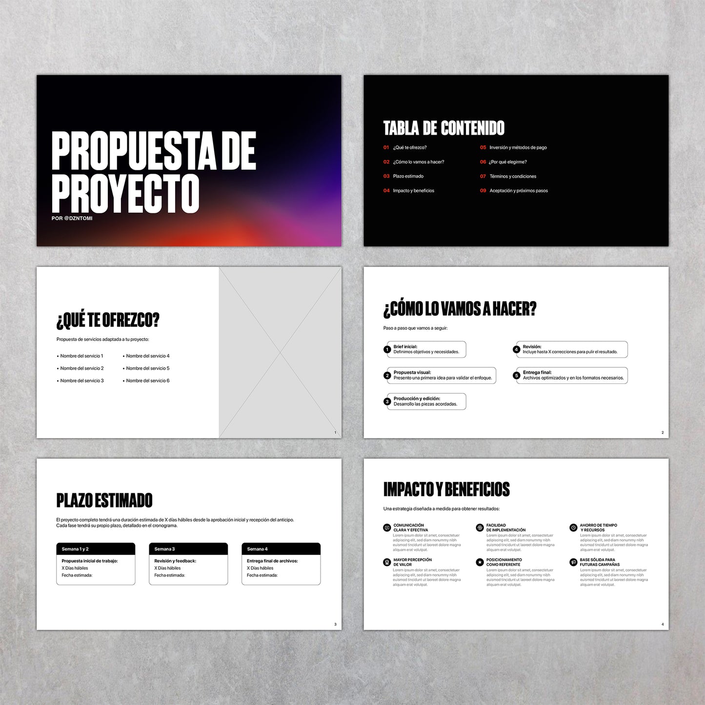 Propuesta de proyectos | Template